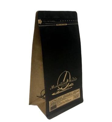China Black Custom Printing Moisture Proof Matte Foil Zipper Stand Up Easy Teardrop Aluminum Foil Bag For Coffee Packaging for sale