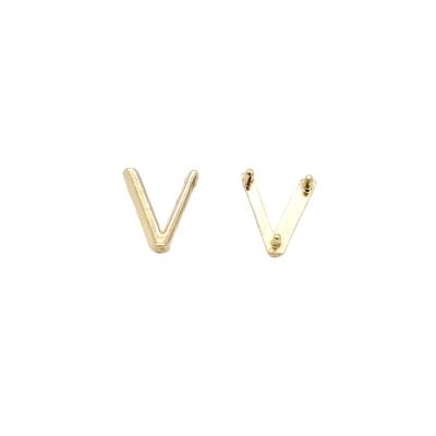 China Beautiful Metallic New Arrivals Gold Plated Logo Custom Metal Clothing Label for sale