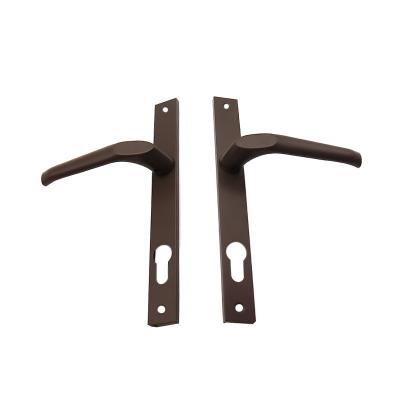China 90mm Square Shaft Aluminum Door Handles With Lock For Window And Door for sale