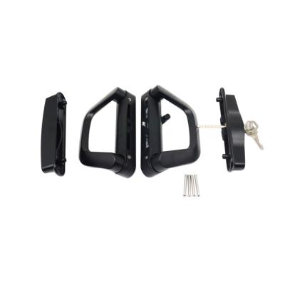 China Black D Shaped Door Handles Pull Handle Lock With Key Customizable Design for sale