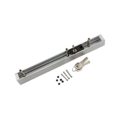 China Security Outside Interior Aluminum Long Door Handle With Keys 300mm Length for sale
