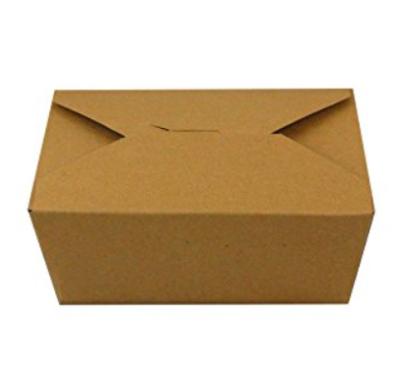 China #1 Disposable Take Out Boxes Disposable Paper Food Containers Folding Kraft Paper Restaurants Boxes for sale