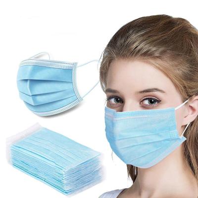 China Normal People 3 Wield Non Woven Disposable Filter Face Shield Disposable Face Mask for sale