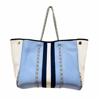China 2022 Fashion Waterproof Wholesale Neoprene Tote Bags Custom Waterproof Beach Tote Bags Shoulder Neoprene Tote For Women for sale