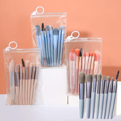 China Hot Selling Smudge Brush Makeup Brush Set 8pcs/Set Logo Professional Makeup Foundation Cosmetic Custom Tools Facial With Bag CXT039 for sale