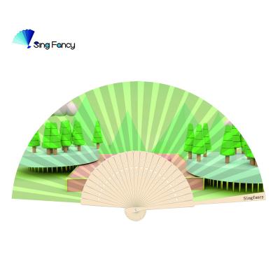 China China Wholesale Bamboo Souvenir Hand Held Fan Custom Wedding Crafts Hand Fan for sale