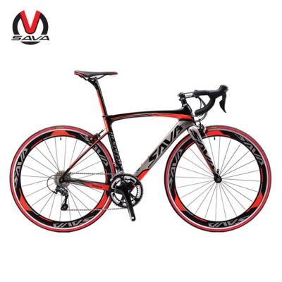 China Unisex Adult Double V Brake 700C 18 Speed Carbon Fiber Frame Road Bike Various Colors Available Racing Bicycle for sale