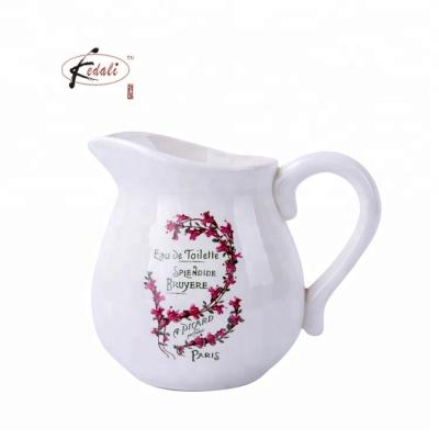 China Modern wholesale antique ceramic water jug with decorative for sale