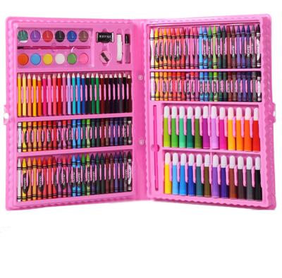 China High Qulaity Raw Material 168pcs Colorful Drawing Pencil Set Crayons Watercolors Pens For Student Artist Art Set Paint Brushes Kids Children for sale
