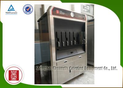 China Charcoal Heating Single Layer 4 Spaces Fish Grill Machine 1210*750*1830mm Size for sale