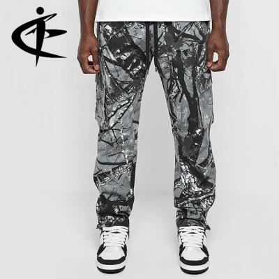 China Hot Selling Anti-wrinkle 100% Cotton Tree Camouflage Paint Comfortable Cargo Service Pants For Summer for sale
