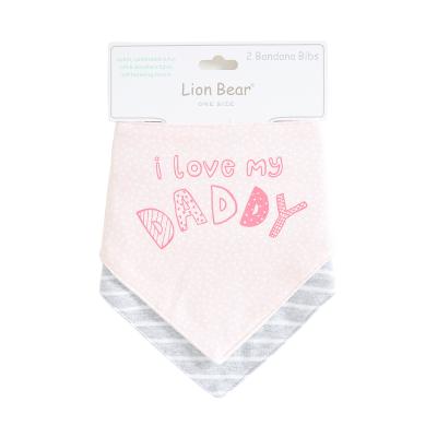 China BPA Free 2021 Wholesale Infant Combed Cotton Two Sets Of Cute Triangle Scarf Cotton Baby Bibs for sale