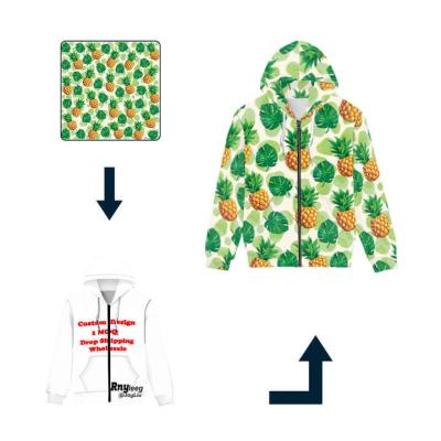China Roupas de rua de tamanho superior Homens Sublimação Hoodies Zipper Up Pullover à venda