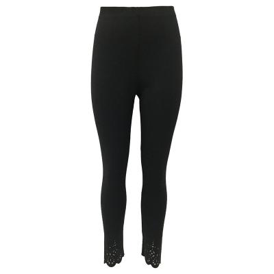 China JSMANA comfortable laser anti-pilling cut tight hi-waisted edge skimmer women's pants and black pant gaiters for women for sale