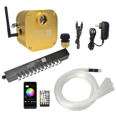 China Shooting Star Function 12V 16W RGBW Twinkle Fiber Optic Light Kit with Shooting Star LED Light Engine for Car Ceiling Decoration for sale
