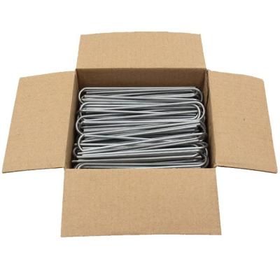 China Flat Galvanized U Type Wire Fence / U Type Sod Staple Nail for sale