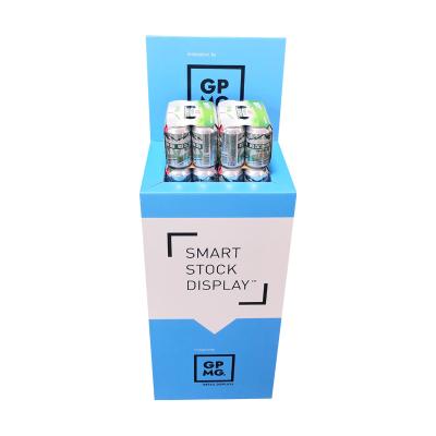 China Can be quickly assembled supermarket beverage display corrugated stand promotion beverage beer beverage pop carton display stand for sale