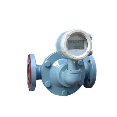 China LC Digital Cast Iron Speed Flow Meter Crude Oil Flow Meter Vegetable Oil Flow Meter Oval Heavy Gasoline Oil Flow Meter for sale