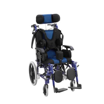 China Aluminum alloy material pediatric carbon steel high back wheelchair for disabled children wheelchair for sale