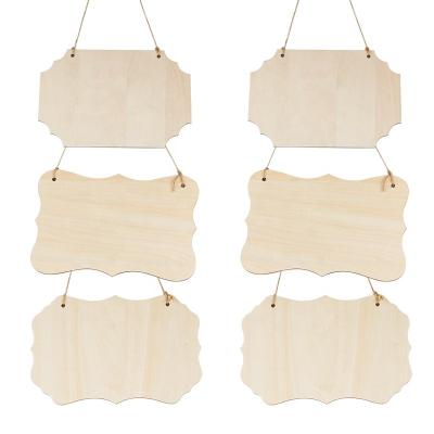 China China Wholesale Unfinished Wooden Sign Blank Hanging Plaque DIY Wood Craft Project for sale
