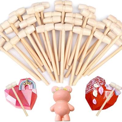 China Europe 2022 Small Mini Wooden Mallet Hammer Pets Toys And Accessories Wooden Crafts Harden Tools Crab Blacksmith Chasing Hammer For Chocolate for sale
