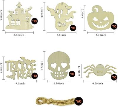 China China Customized Wholesale Unfinished Wooden Halloween Diy Crafts For Crafts Plate for sale