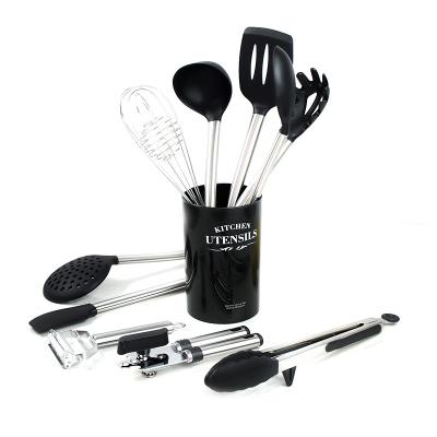 China Sustainable Heat Resistant Household Food Grade Cooking Tools 11 Pcs Silicone Kitchenware Utensil for sale