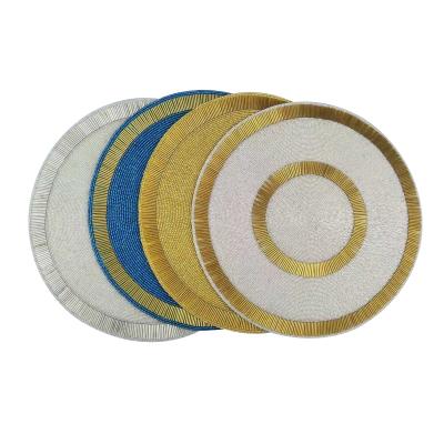 China Disposable Wholesale Round Color Table Mat Eco-friendly Customized Place Mat , Flat Mat Dining Table Mat for sale