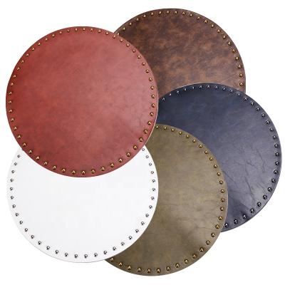 China Disposable Custom Designs Anti Static Dining Table Round Plate Mat With Logo Printing for sale