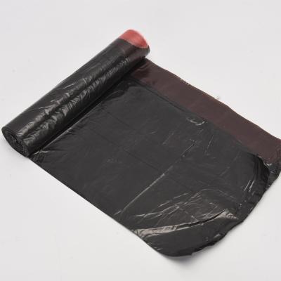 China Pedidos personalizados aceites Sacos de lixo de plástico de corda de tração para gestão de resíduos à venda
