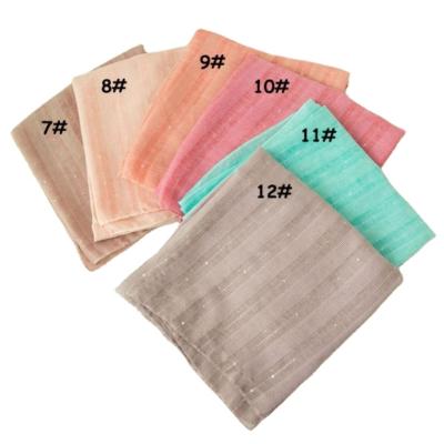 China Fashion Malaysian European American European Cotton Skin Shimmer Arab Muslim Hijab Collection for sale