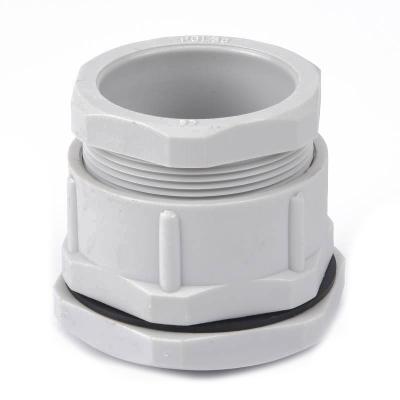 China Cable Plug Part Seal Pg16 White Waterproof Cable Connector Wire Firmly Seals Ip68 Safety Nylon Flat Cable Gland With Locknut For Network for sale