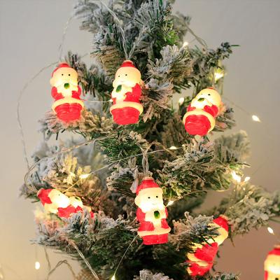 China 2021new Abs+pvc Year Decor 3meter 20Leds USB Battery Operated String Santa Claus Led String Fairy Lights Light Christmas Snowman for sale