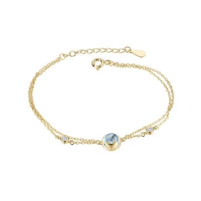 China 2021 New Gift 925 Sterling Silver Trendy Design Trendy Design Adjustable Charm Gemstone Shiny Exquisite Shiny Bracelets For Women for sale