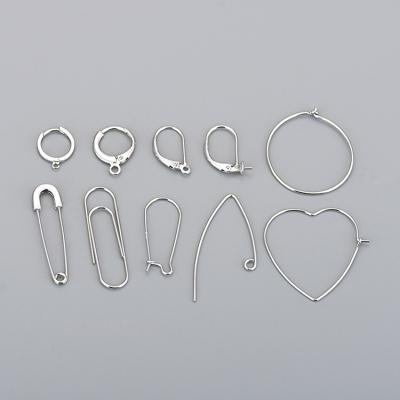 China 925 Sterling Silver Unisex Punk Rock Style Safety Pin Clip Earrings Gold Color Exquisite Hoop Earrings With Buckle 925 Silver For Jewelry Making for sale