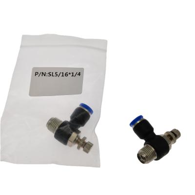 Chine Hotels Throttle Speed Controller Valve Element Male Thread Air Hose Fitting One Touch Pneumatic Parts à vendre