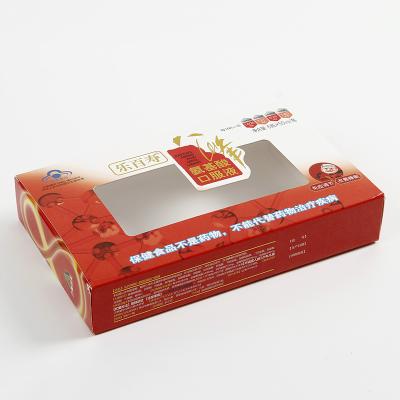 China Recycled Materials 2021 New Red Health Products Supply Customization Gift Paper Packaging Boxes for sale