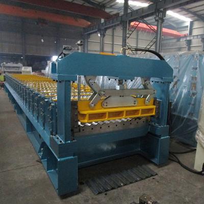 China Building Material Shops 0.3-0.8mm Roof Profile Roll Forming Machine for sale