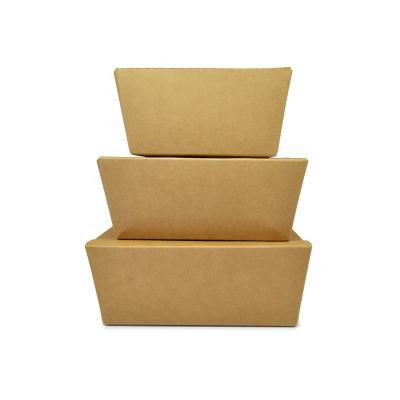 China Wholesaler Cheap Disposable Takeaway Food Packaging Factory Price Eco-Friendly Kraft Paper Lunch Box 700ml for sale