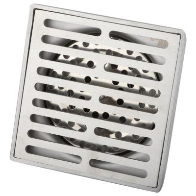China Modern Floor Drain Trap With Square Mesh Frame Cover Design Stainless Steel 304 Bathroom Shower for sale