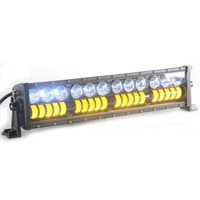 China Barra De Luz Led work Light Bar Dual Rows White & Amber High Low Beam Waterproof IP67 Light Off-road 4x4 for sale