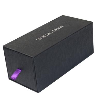 China Recycelbare schwarze Schubladenverpackungsbox schwarze Kraftpapier Geschenkboxen individuell zu verkaufen