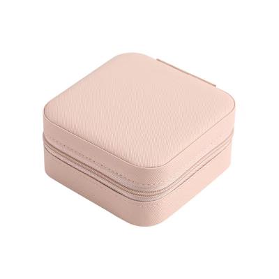 China High End Portable Pink Jewelry Set Box Earrings Rings Necklaces Bracelets Bracelets Jewelry Storage Box for sale