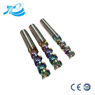 Cina DLC End Mill For Aircraft Aluminum High Speed High Cutting Performance Cnc Tool Milling Cutter Machine Tool Colorful in vendita