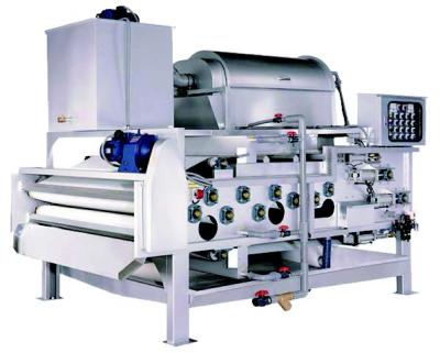 China Solid-Liquid Separation Rotary Drum Belt Filter Press High Efficiency Sludge Dewatering Stainless Steel Automatic Solid-Liquid Separation 3-55 M3/hr for sale