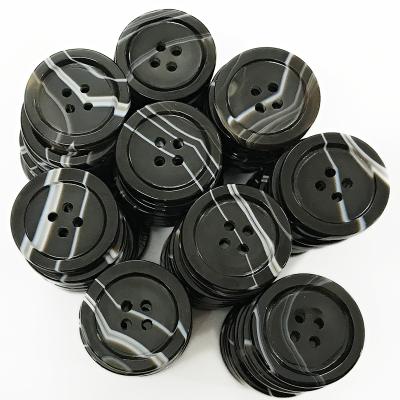 China Good Stone Quality Custom Design Buttons , Plain Natural Black Stone Buttons for sale