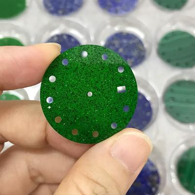 China Green Sandstone Gemstone Watch Dials Green Sandstone Dials For Making Watches for sale