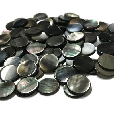 China Matte Black round BROOM discs, black shell discs for making jewelry for sale