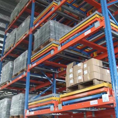 China Customizable Push Back Pallet Rack Manufacturers Industrial Racking For Intensive Storage System for sale