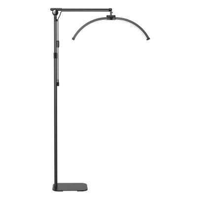 China Metal Salon Beauty Lamp LED Ring Light Floor Standing Half Moon Lamp for Beauty for sale
